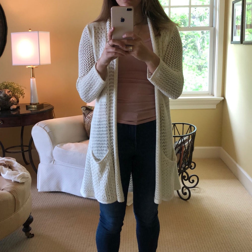 Long cardigan with pockets